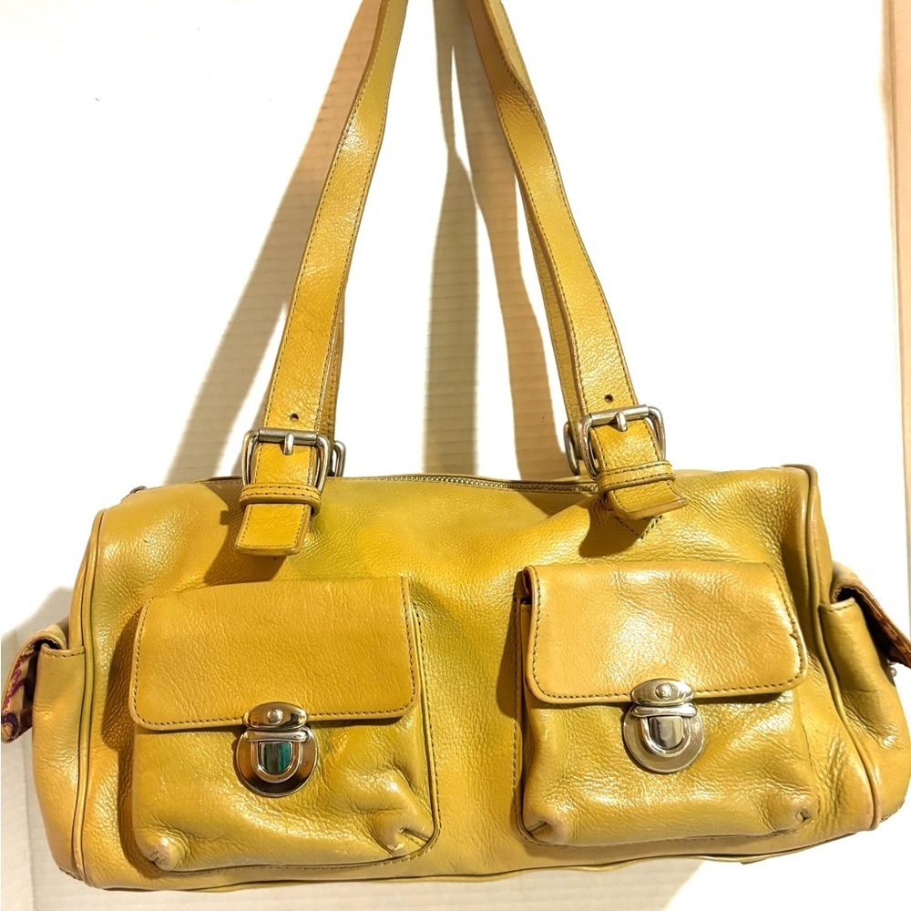 Yellow Leather Shoulder Bag